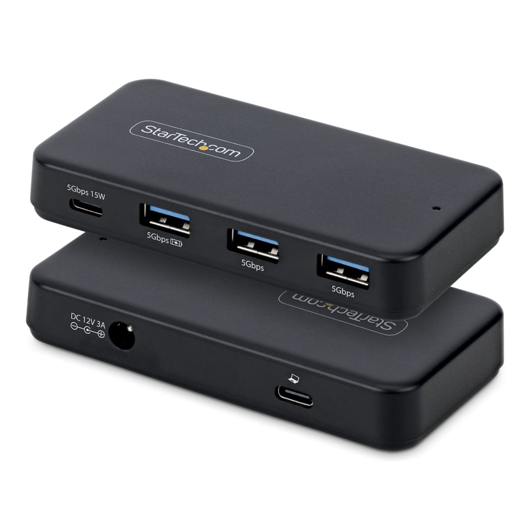 4-Port USB-C &amp; USB-A 5Gbps Hub - 3A1C - Self-Powered