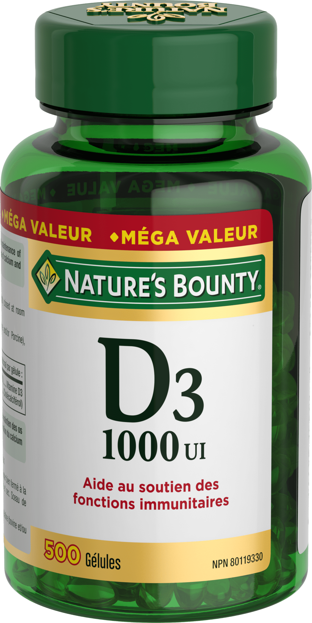 NBTY VIT D 1000IU MEGA 24X500SGL CA