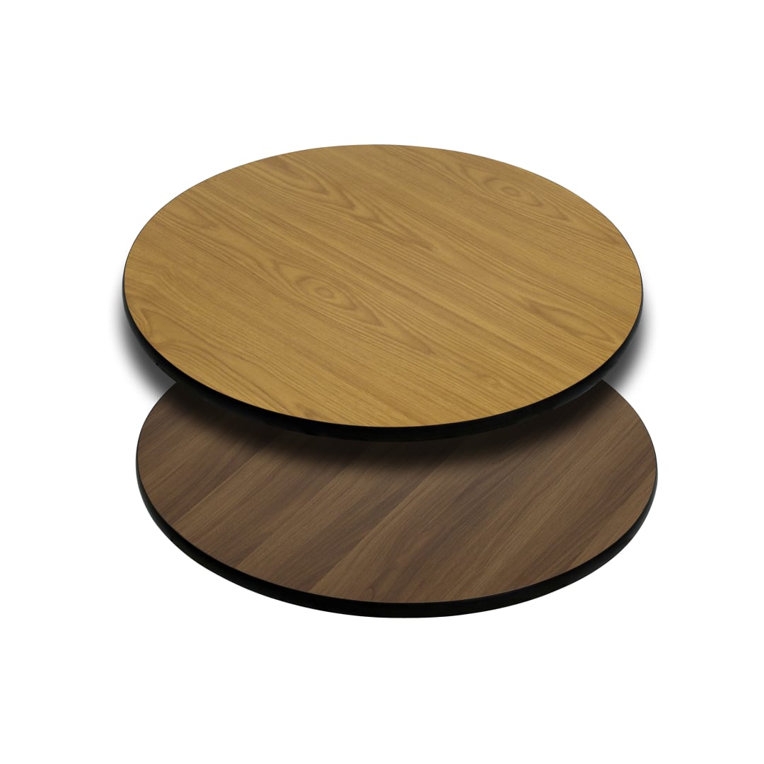Glenbrook 24'' Round Table Top with Natural or Walnut Reversible Laminate Top