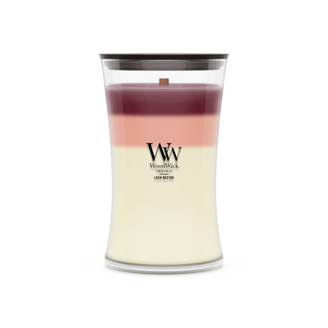 Woodwick Lush Nectar Large Hourglass Trilogy Candle