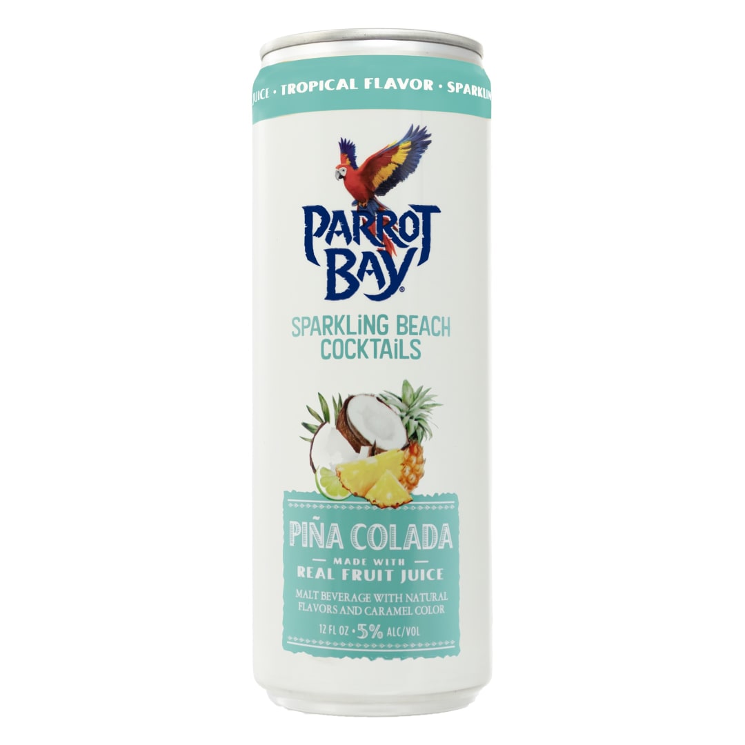 Parrot Bay Sparkling Beach Cocktails Pina Colada 12Fl oz 10 Proof