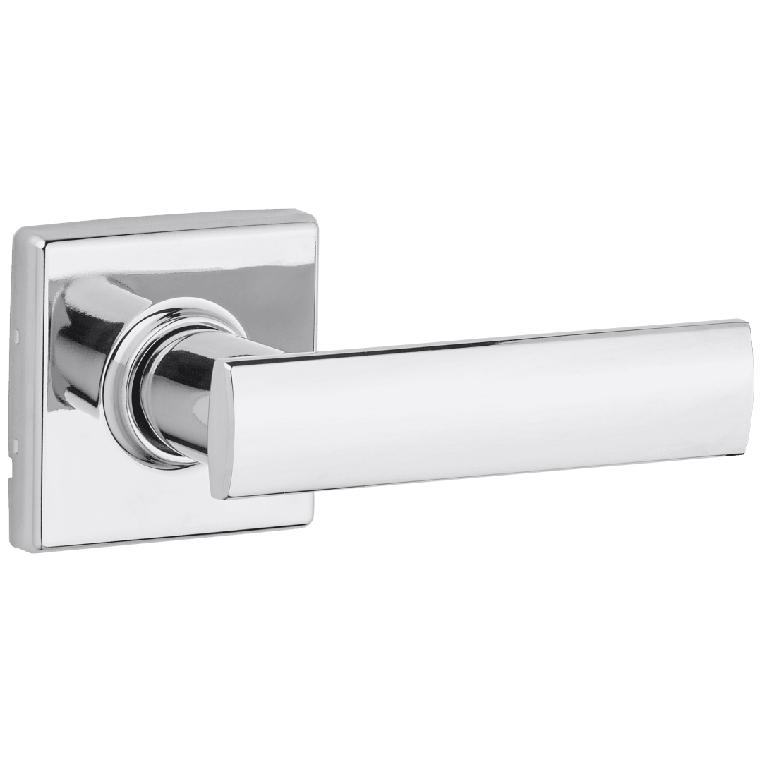 Vedani Square Hall/Closet Lever in Polished Chrome
