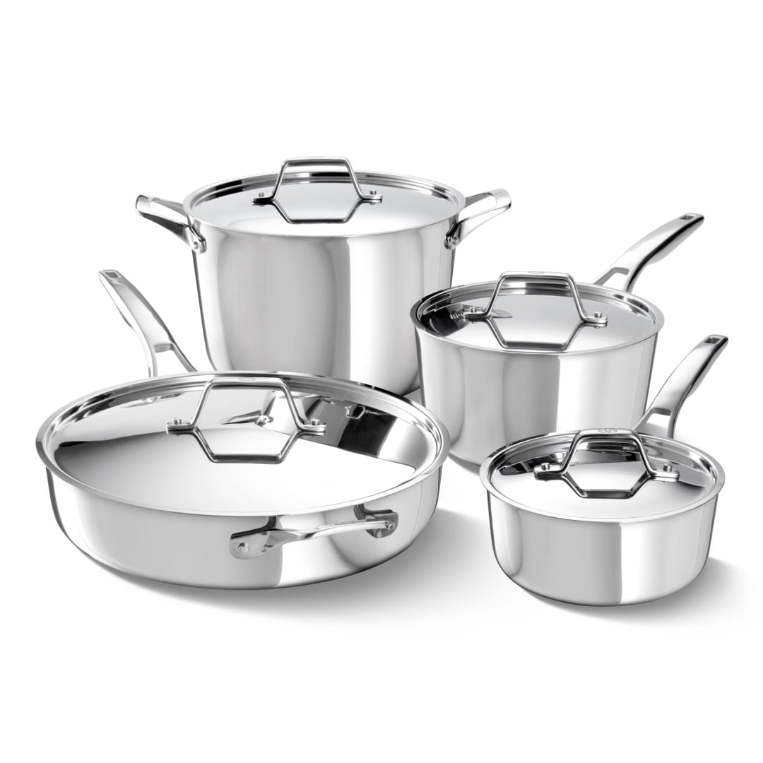 Calphalon® Premier Stainless Steel 8-Piece Cookware Set