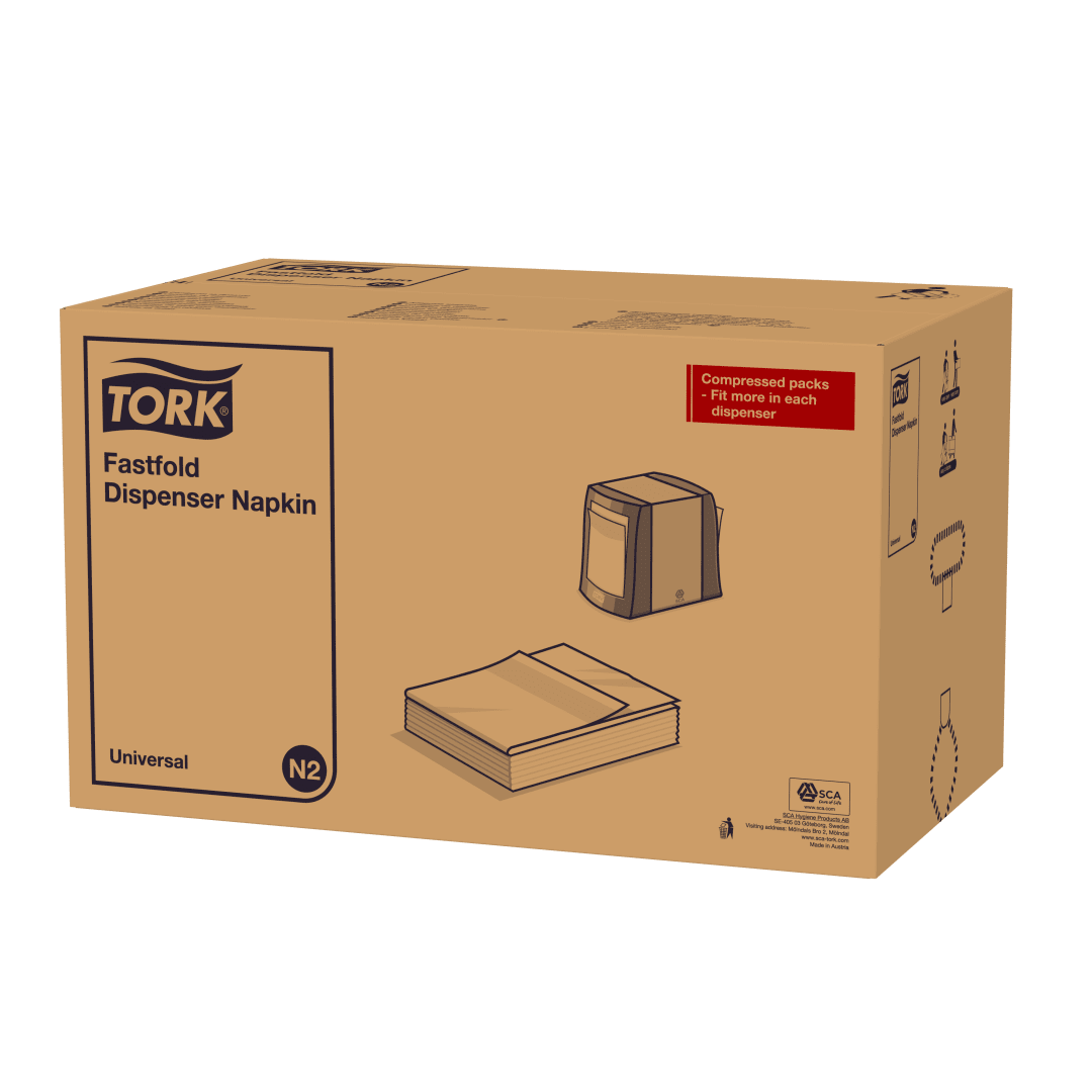 Tork White Fastfold Dispenser Napkin