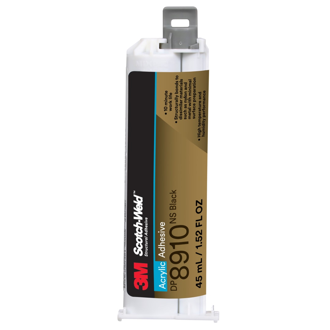 3M™ Scotch-Weld™ Akrilik Yapıştırıcı DP8910NS, Siyah, 45 ml Duo-Pak