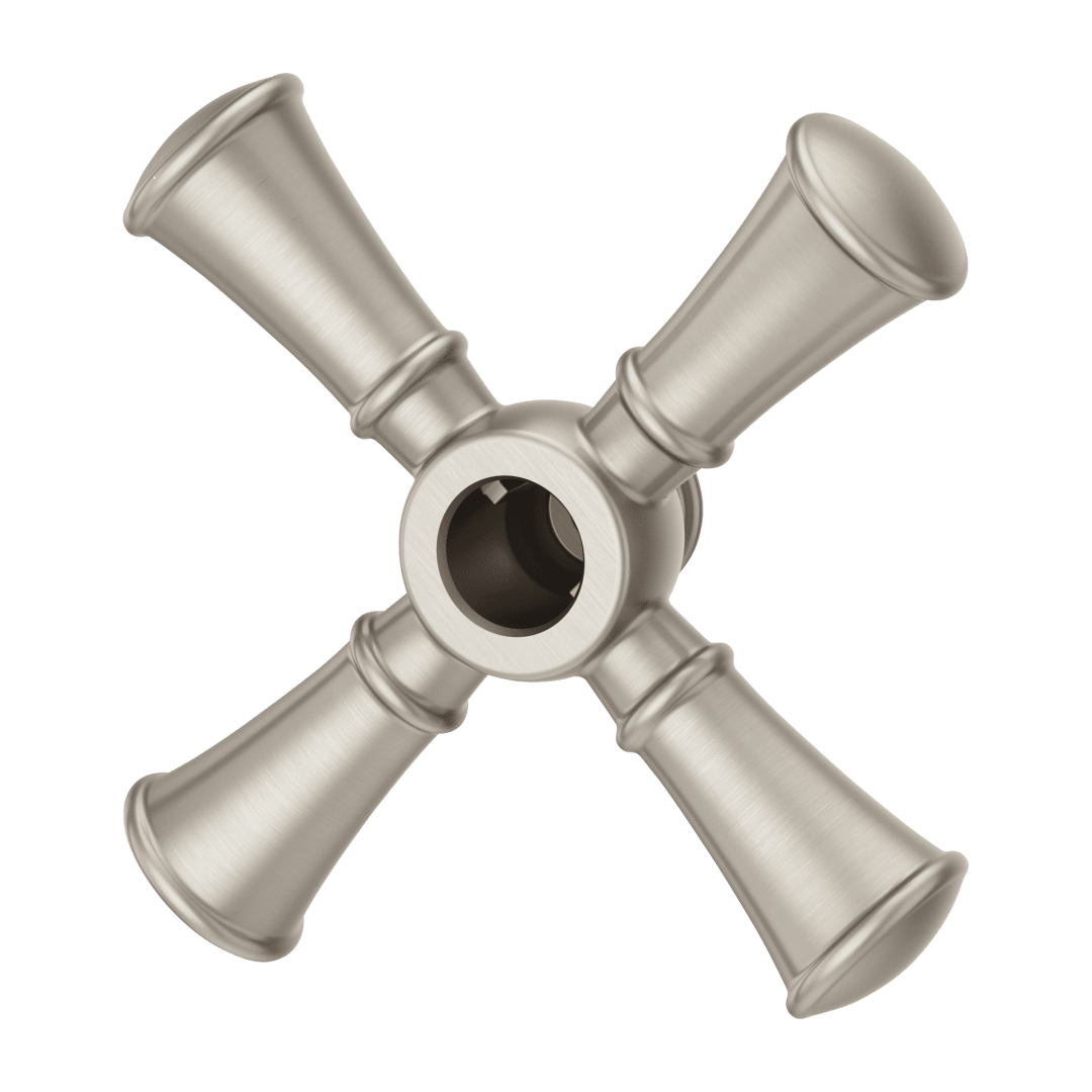 Tisbury Single Cross Handle for Slide Bar Kit in Brushed Nickel