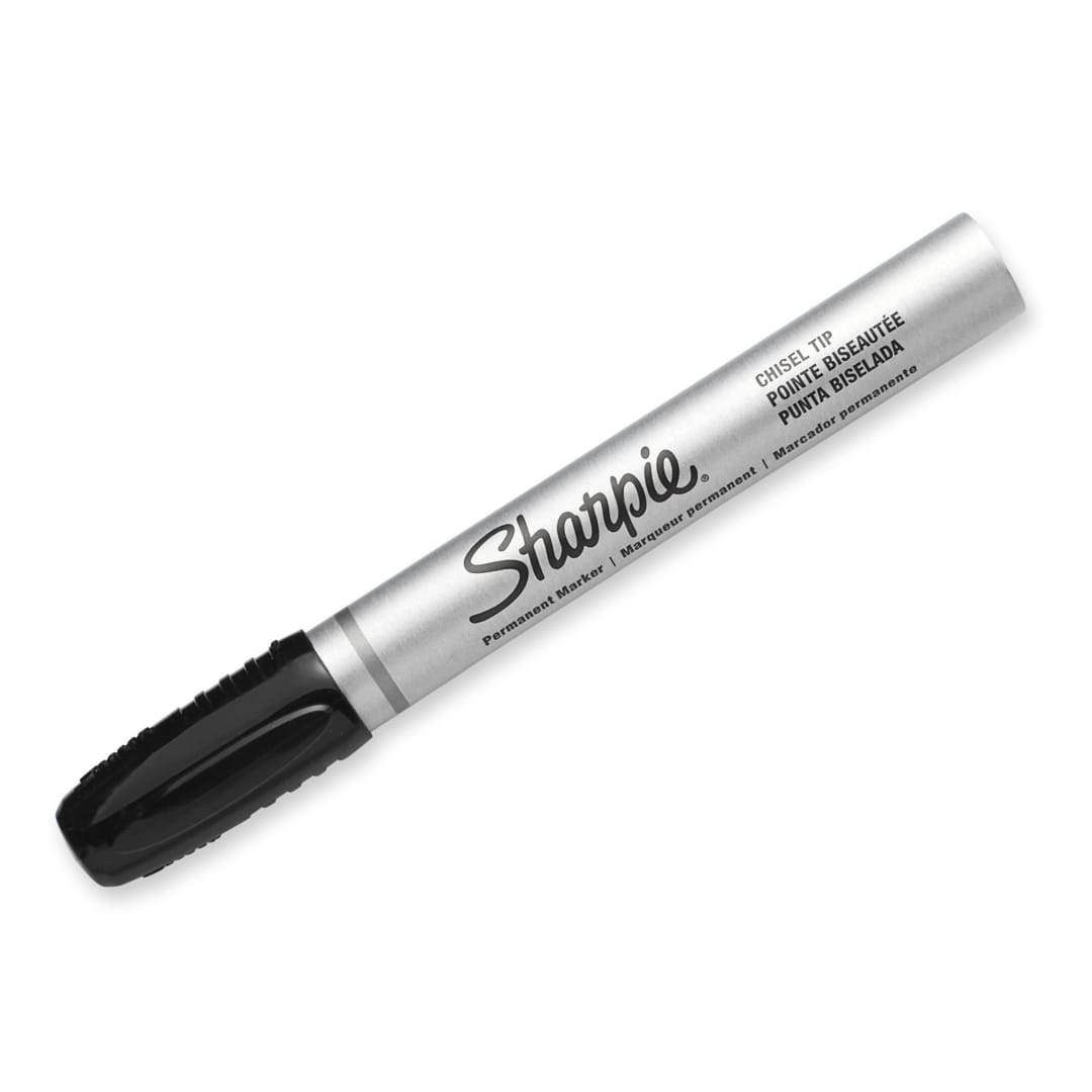 Sharpie® Pro Liquid Tip Permanent Markers, Chisel Tip, Black, 12 Count