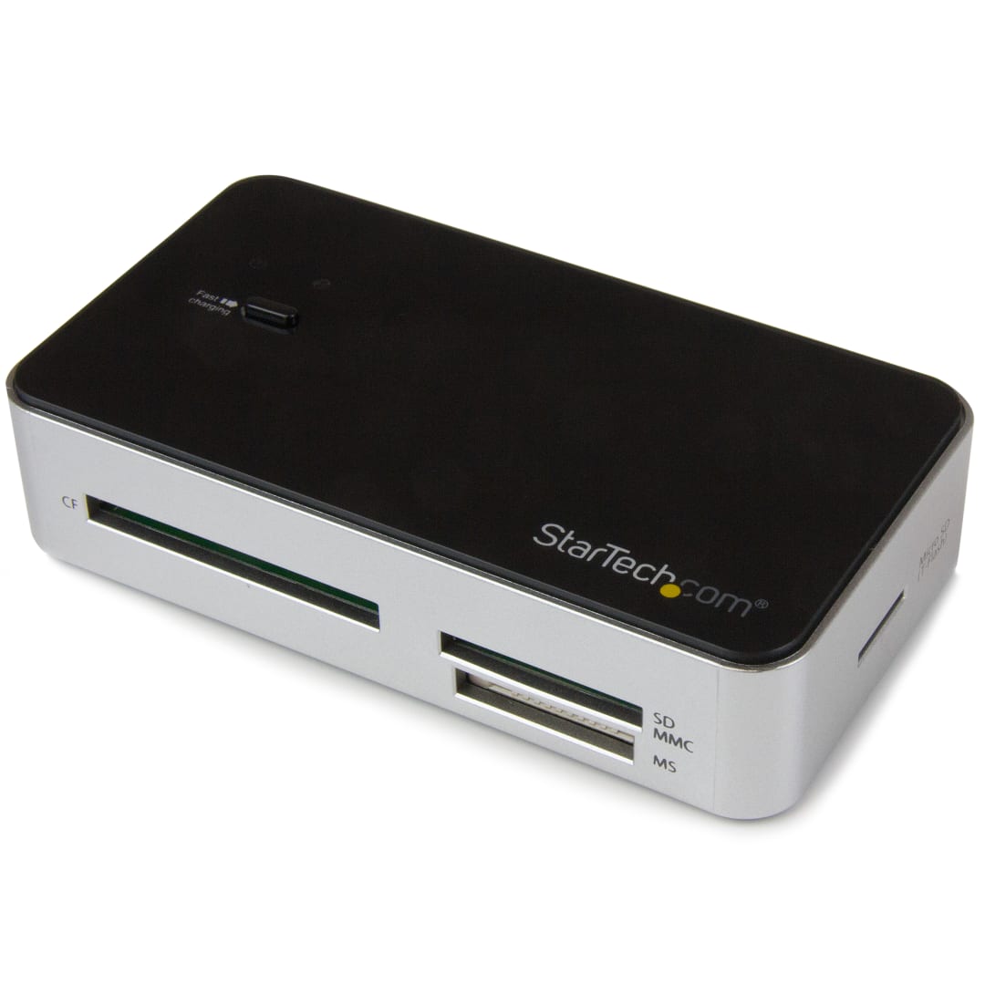USB 3.0 Card Reader with Fast Charge USB Port