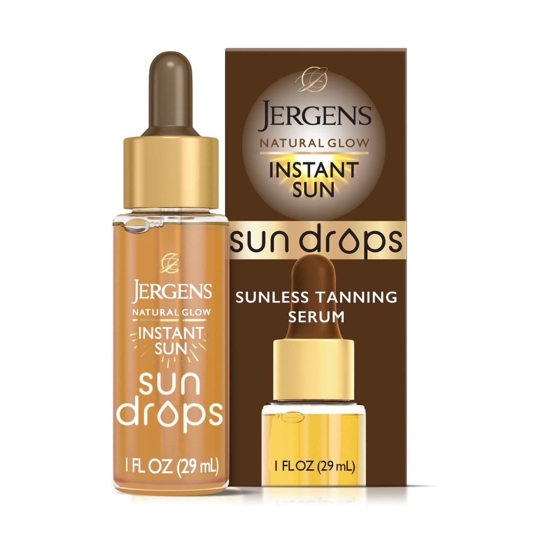 Jergens Natural Glow Tanning Drops, Sunless Self Tanner, Oil Free, 1 fl oz