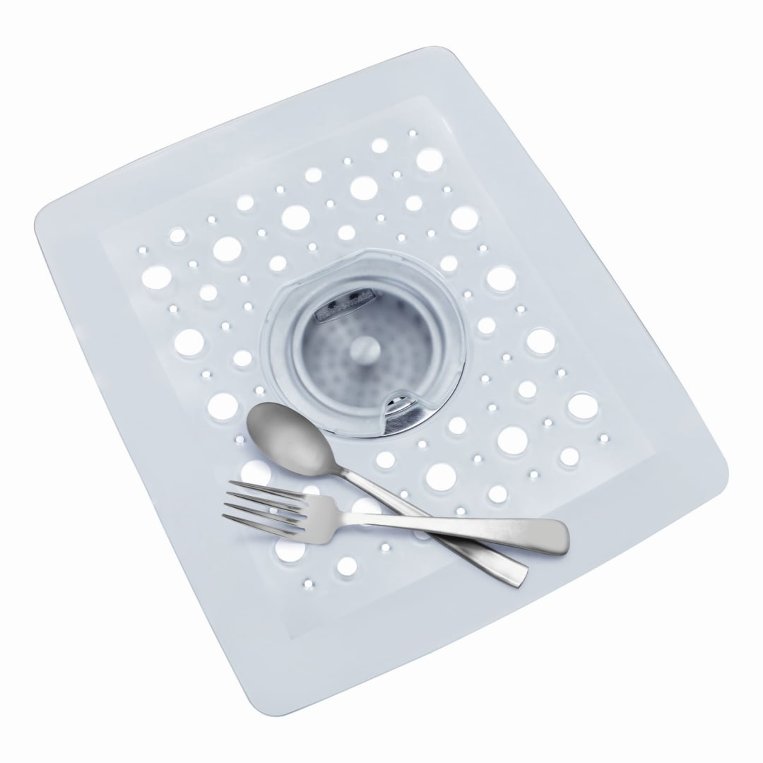 Rubbermaid® Sink Mat with Lift Tab, Small, Clear