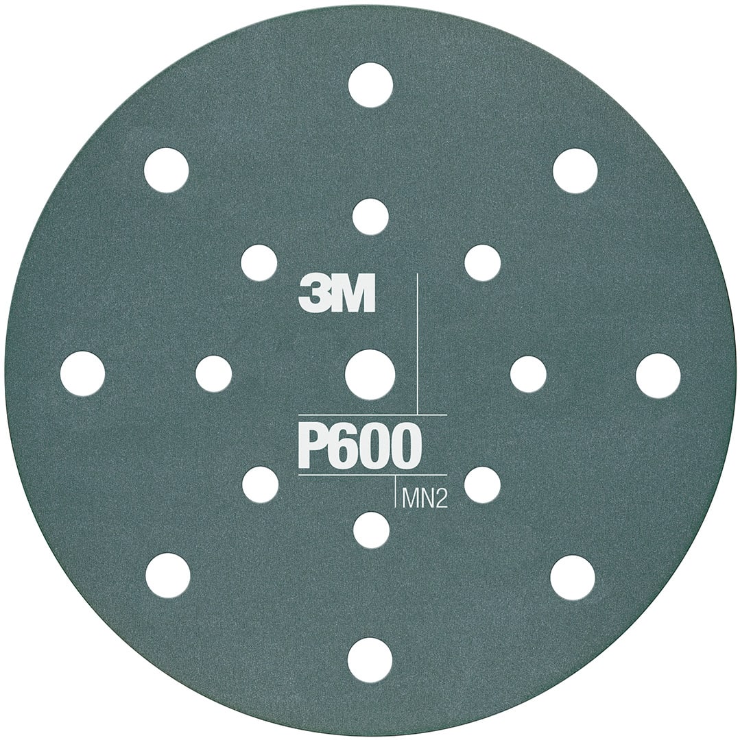3M™ Hookit™ Flexible Schleifscheibe 270J, 150 mm, 17-fach gelocht, P600, 34801