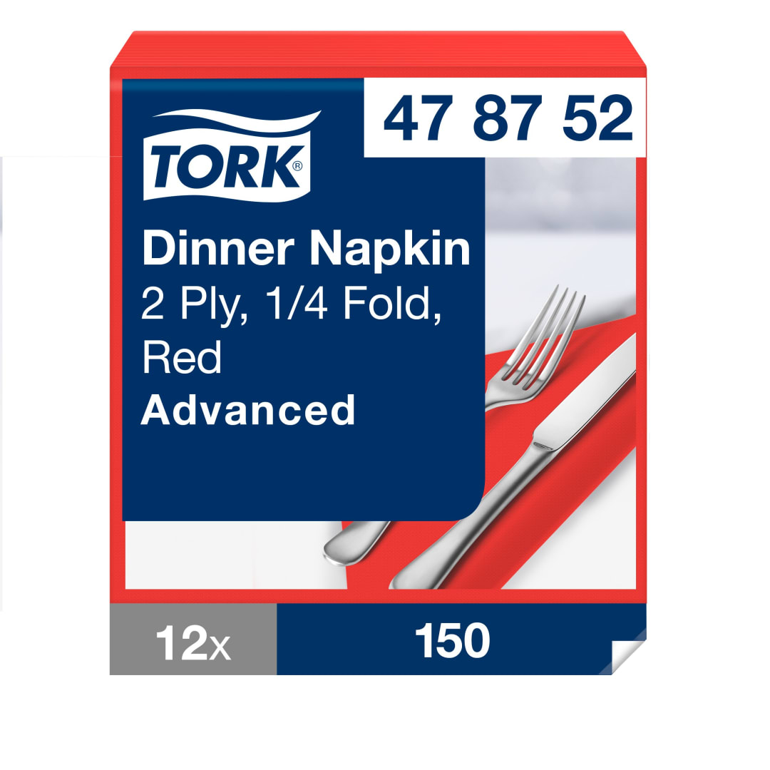 Tork Red Dinner Napkin