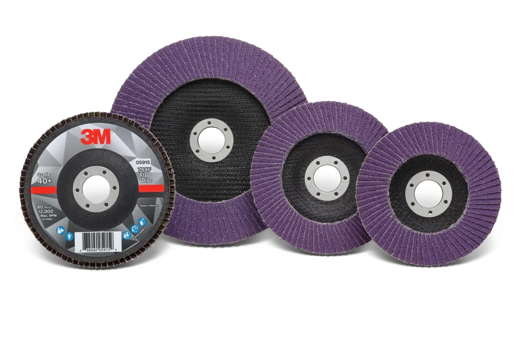 3M™ Flap Disk 769F, 115 mm, 120+, Conical