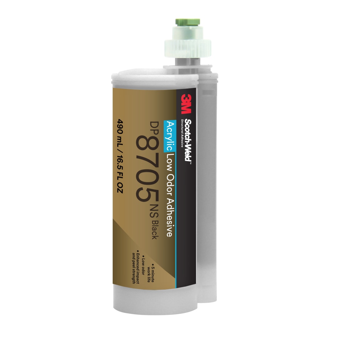 3M™ Scotch-Weld™ Az Kokulu Akrilik Yapıştırıcı DP8705NS, Siyah, 490 ml Duo-Pak