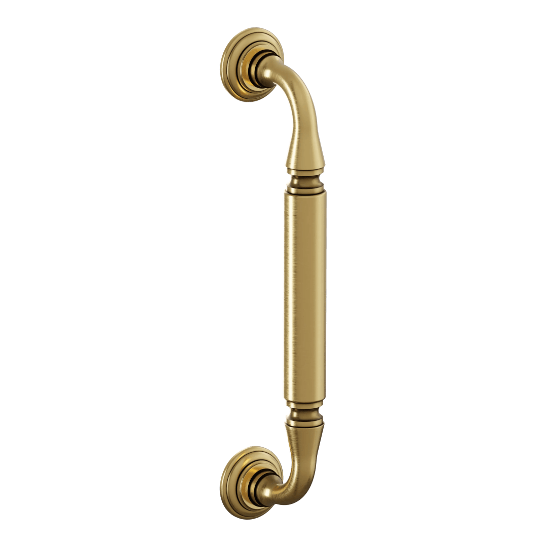 2578 10" Traditional Door Pull In Heirloom Brass