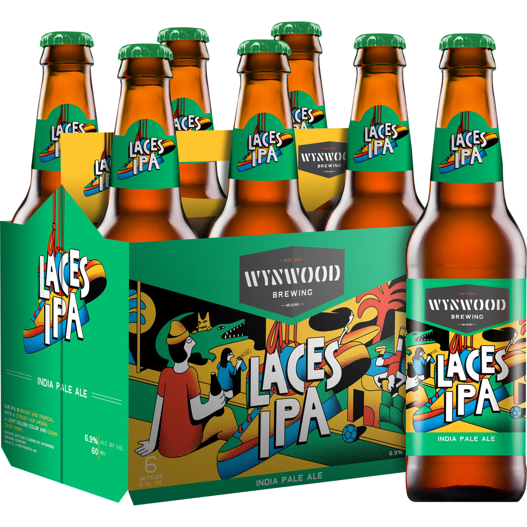 Wynwood Brewing Laces IPA, 6 Pack 12 fl. oz. Bottles