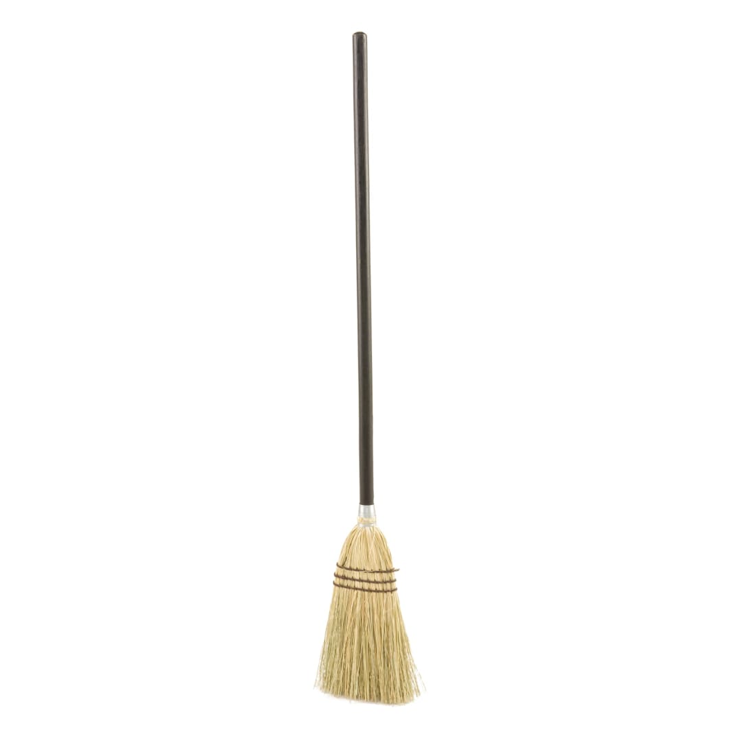 Lobby Corn Broom, Wood Handle, Brown