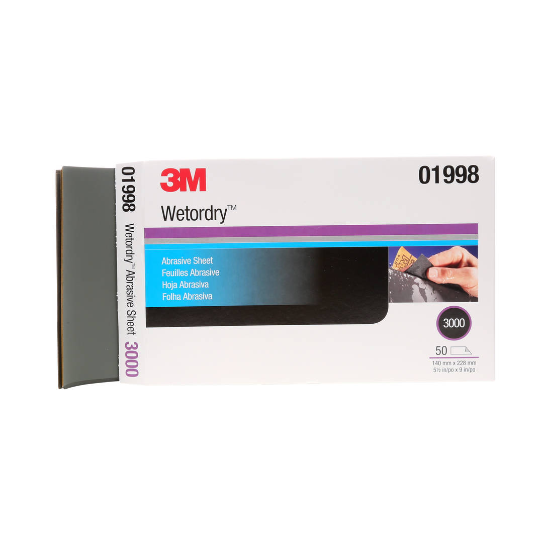 Lixa D’Água para Polimento 3M™ 401Q, Grão 3000, 228 x 139 mm