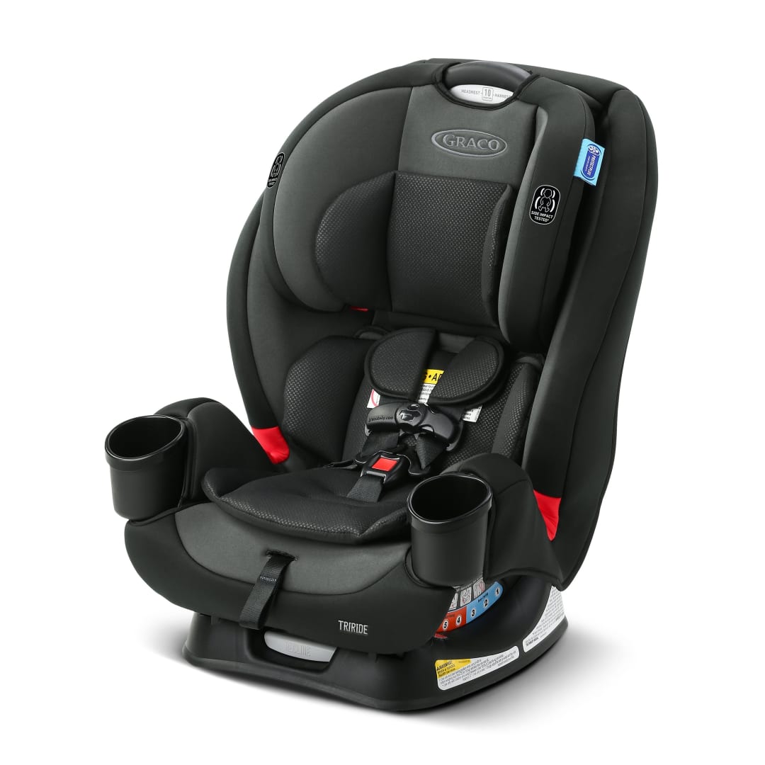Graco® Autoasiento TriRide™ 3 en 1, Sistema de Arnés Simply Safe Adjust™, Reposacabezas de 10 Posiciones y Reclinado de 6 Posiciones, Color Kipling, 2140177