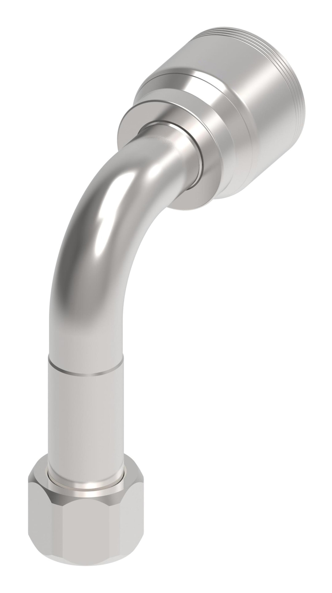 Aeroquip 1" Female JIC 90 Degree Long x 1", 4 Wire Hydraulic Hose Fitting