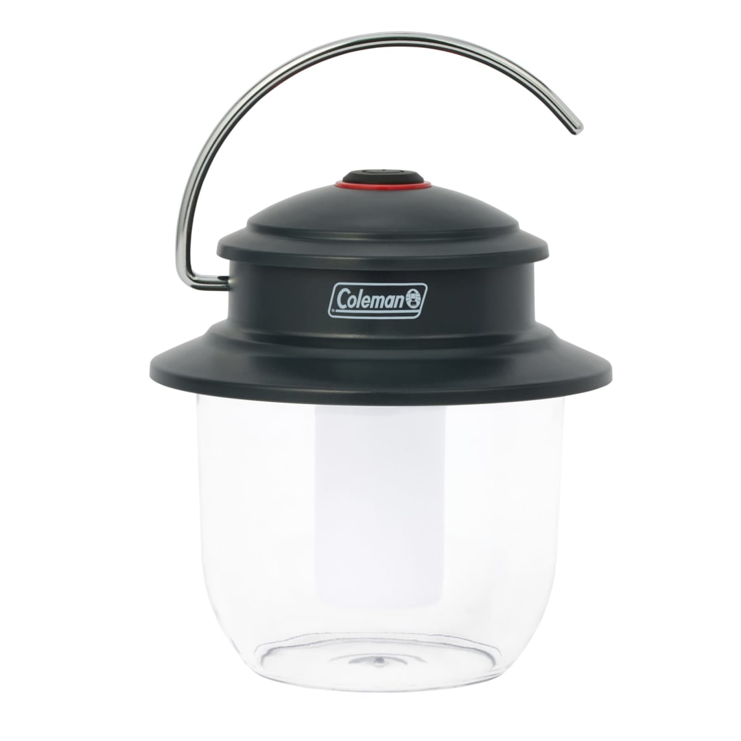 Coleman Classic Rechargeable 400 Lumen LED Lantern, Water-Resistant with Carabiner Handle and Charging Ports, Great for Camping, Hunting and Emergencies