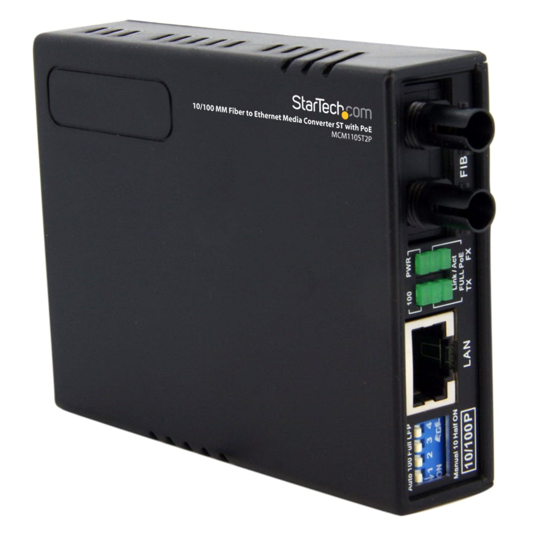 POE 10/100Base Ethernet to MM Fiber Media 3
