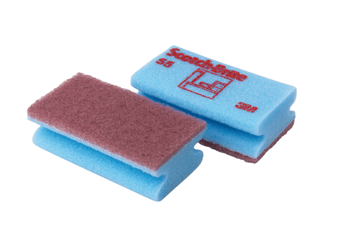 3M™ Scotch-Brite™ Schwamm 55, Blau / Braun, 70 mm x 130 mm, 10 x 10 Stück / Karton