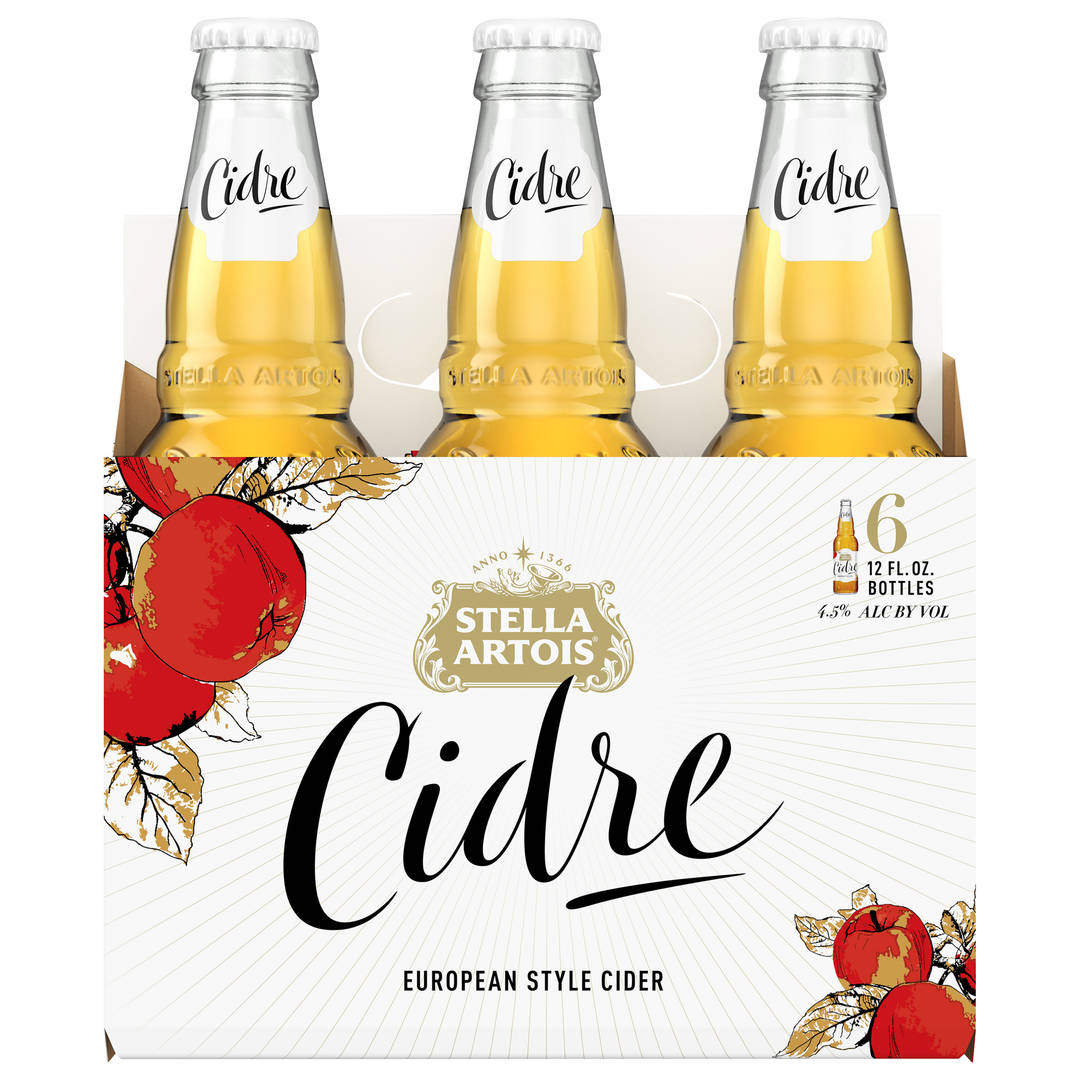 Stella Artois Cidre, European Style Hard Cider, 6 Pack, 12 FL OZ Bottles, 4.5% ABV