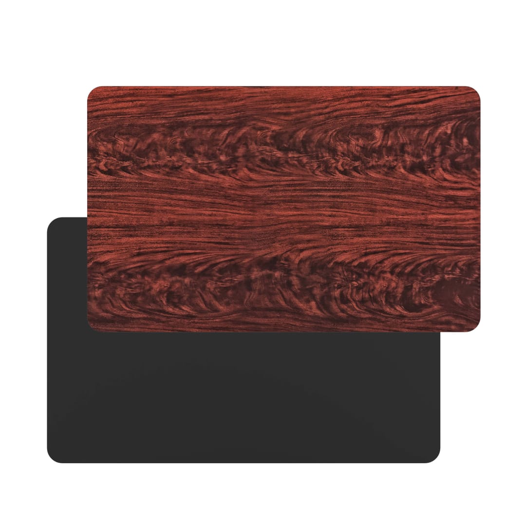 Glenbrook 30'' x 48'' Rectangular Table Top with Black or Mahogany Reversible Laminate Top