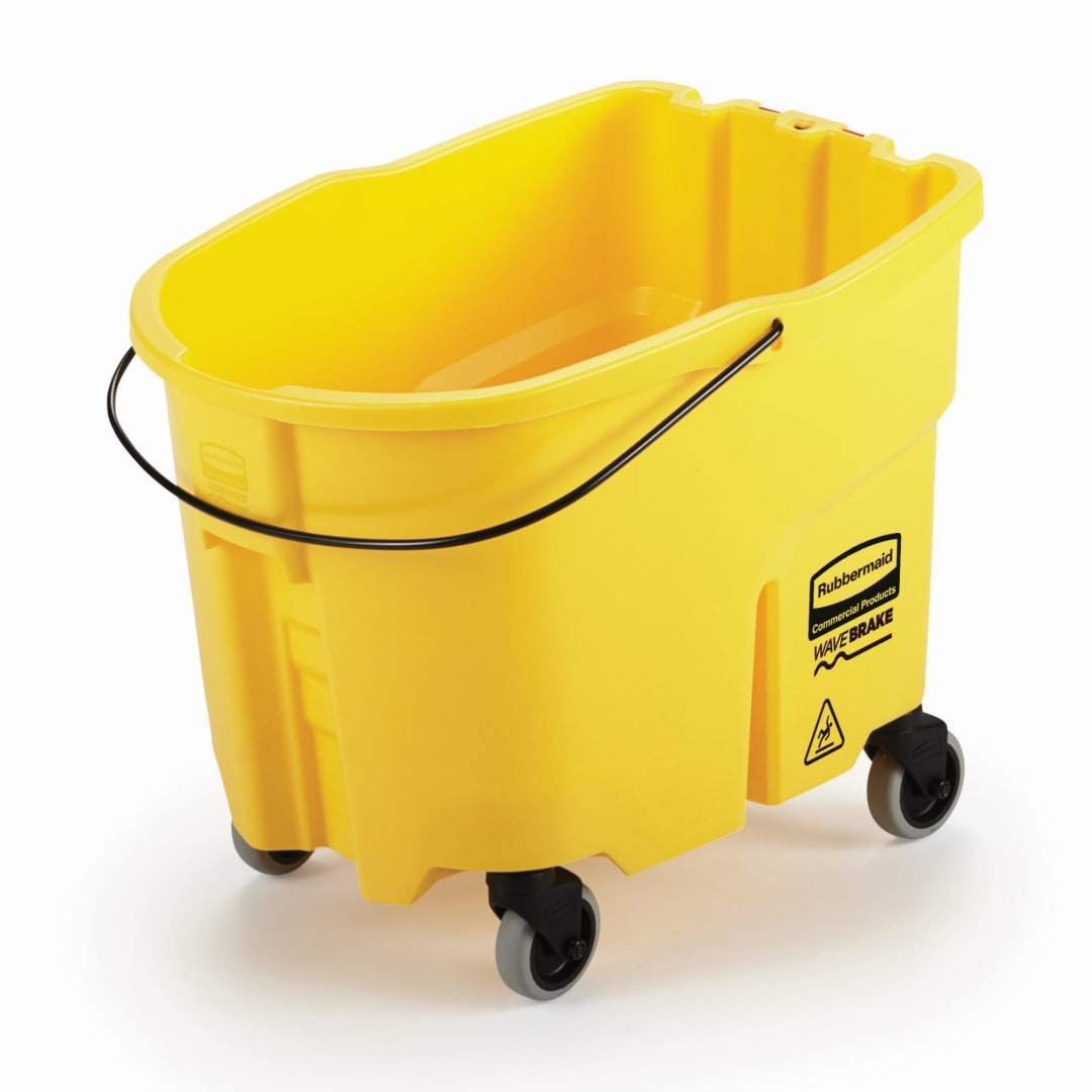 WaveBrake® 35 QT Bucket and Casters, Yellow