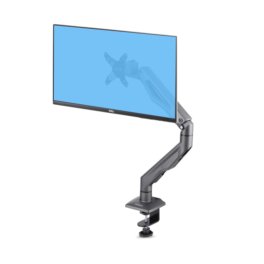 Heavy Duty, Single Monitor Arm, Mechanical Spring, Side clam