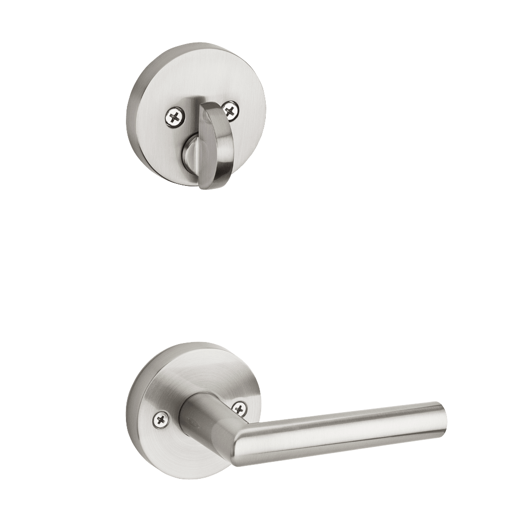 Milan Interior Pack with Round Rose in Satin Nickel