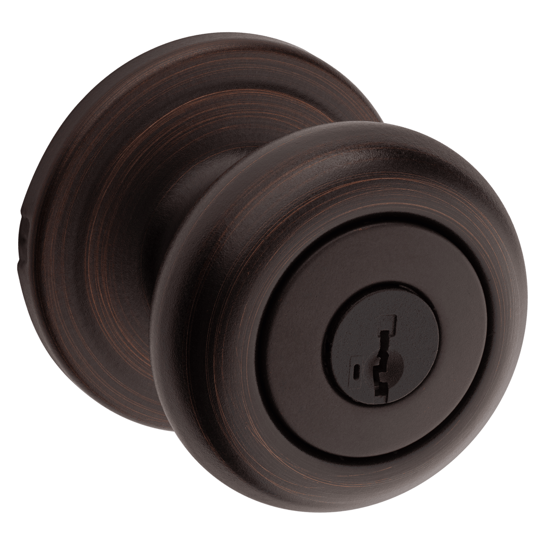 Juno Keyed Entry Knob featuring SmartKey Security™ in Venetian Bronze