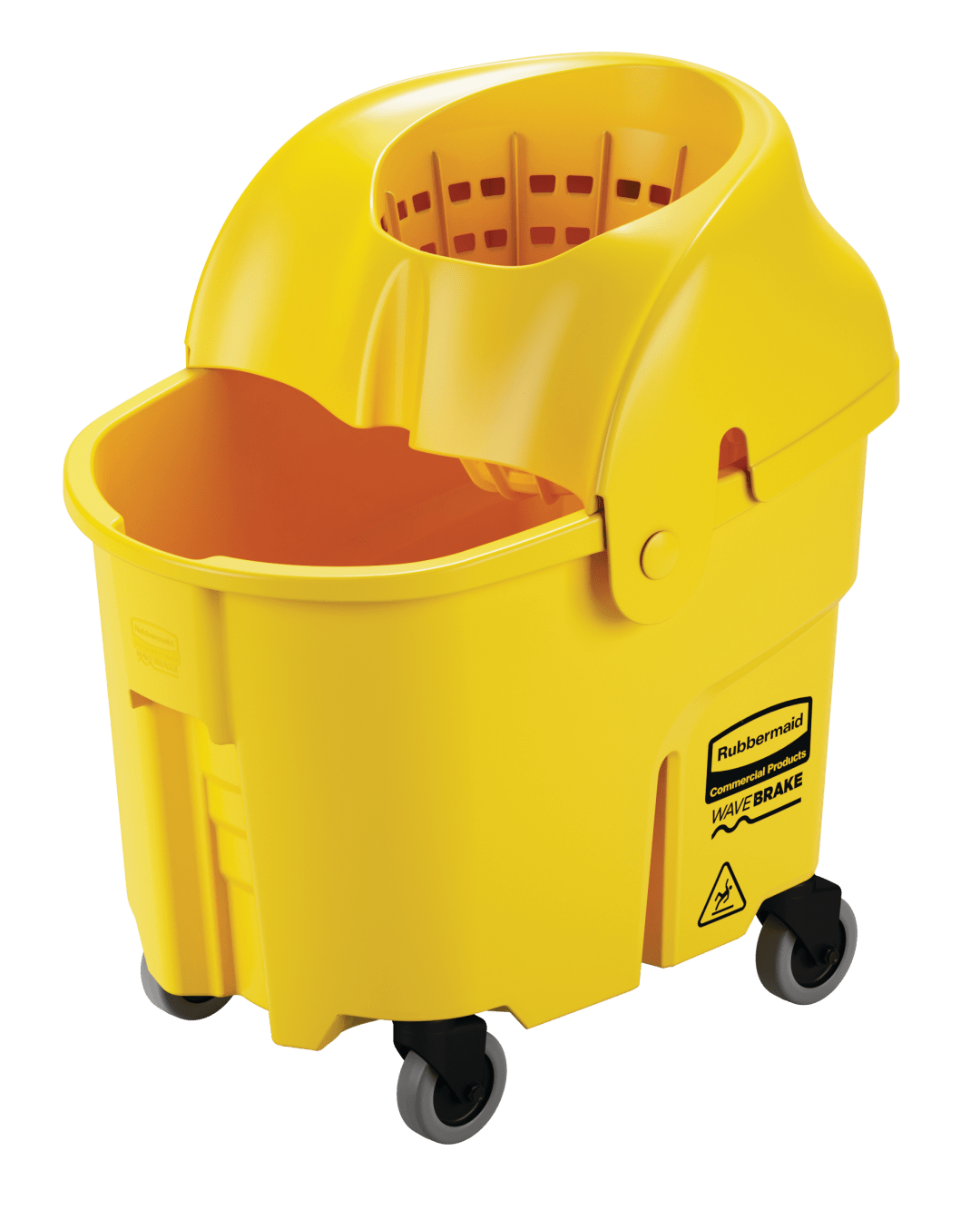 Rubbermaid Commercial Products WaveBrake® 35-Quart Institution Bucket and Wringer, Yellow