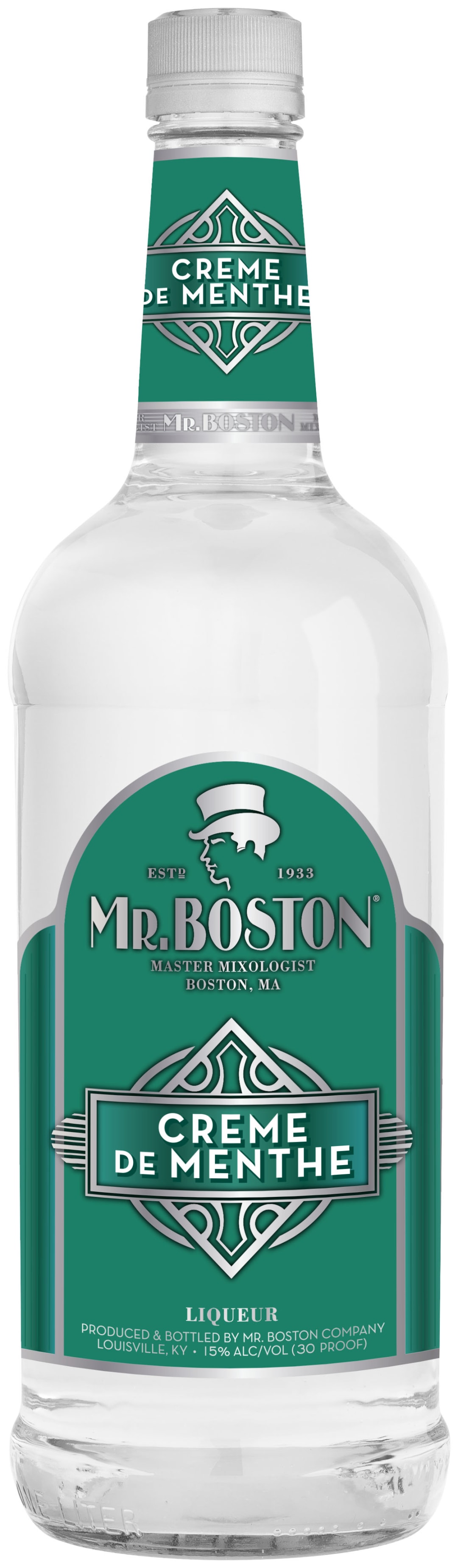 Mr. Boston Creme De Menthe White Liqueur 1l 30 Proof