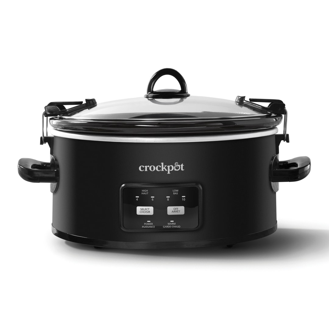 Crockpot™ 6-Quart Cook & Carry Slow Cooker, One-Touch Control, Matte Black