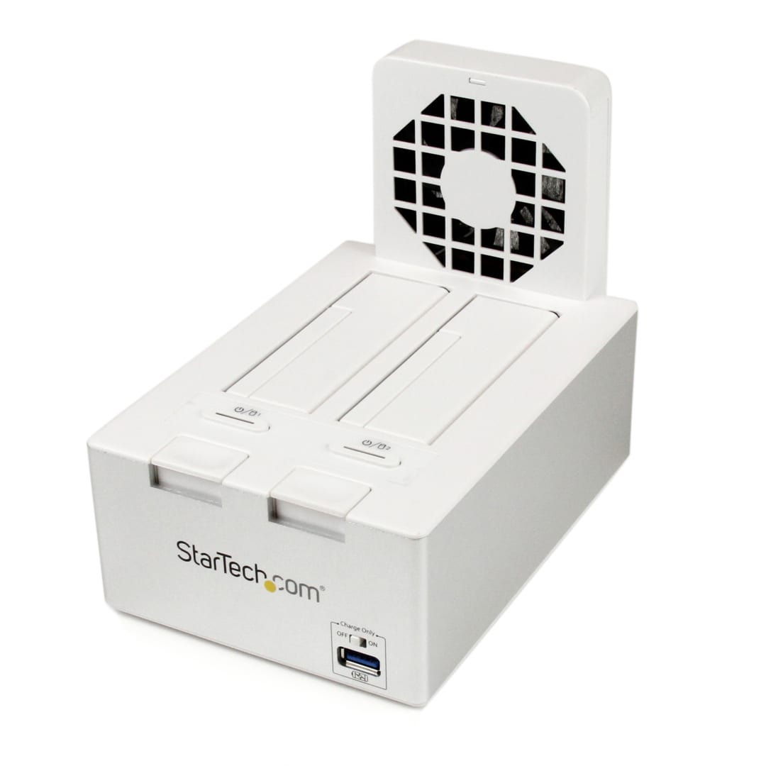 USB 3 Dual SATA HDD Dock w/ Fast Charge Hub / UASP