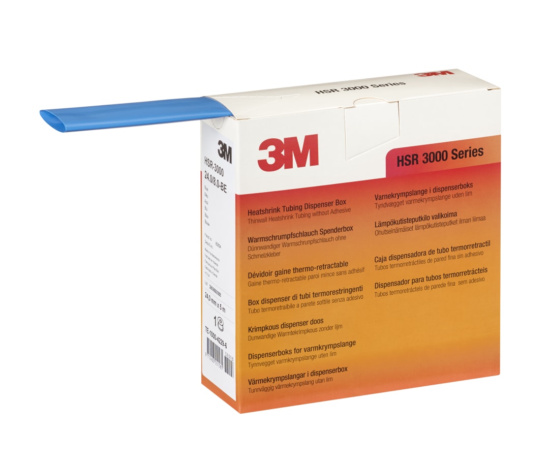 3M™ HSR-3000 Teplom zmršťujúce sa trubice 18,0/6,0 mm, modré, zásobník