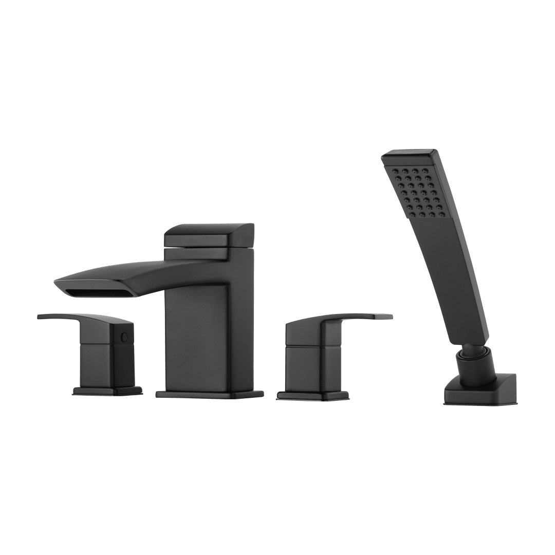 Kenzo  Roman Tub Trim Kit w/Handshower in Matte Black