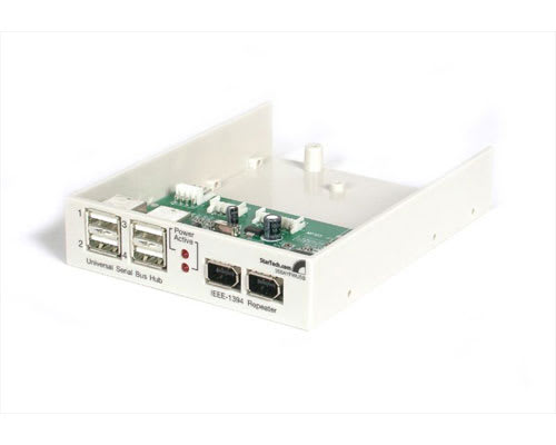 2 Firewire 4 USB 3.5 Bay Front Panel Hub