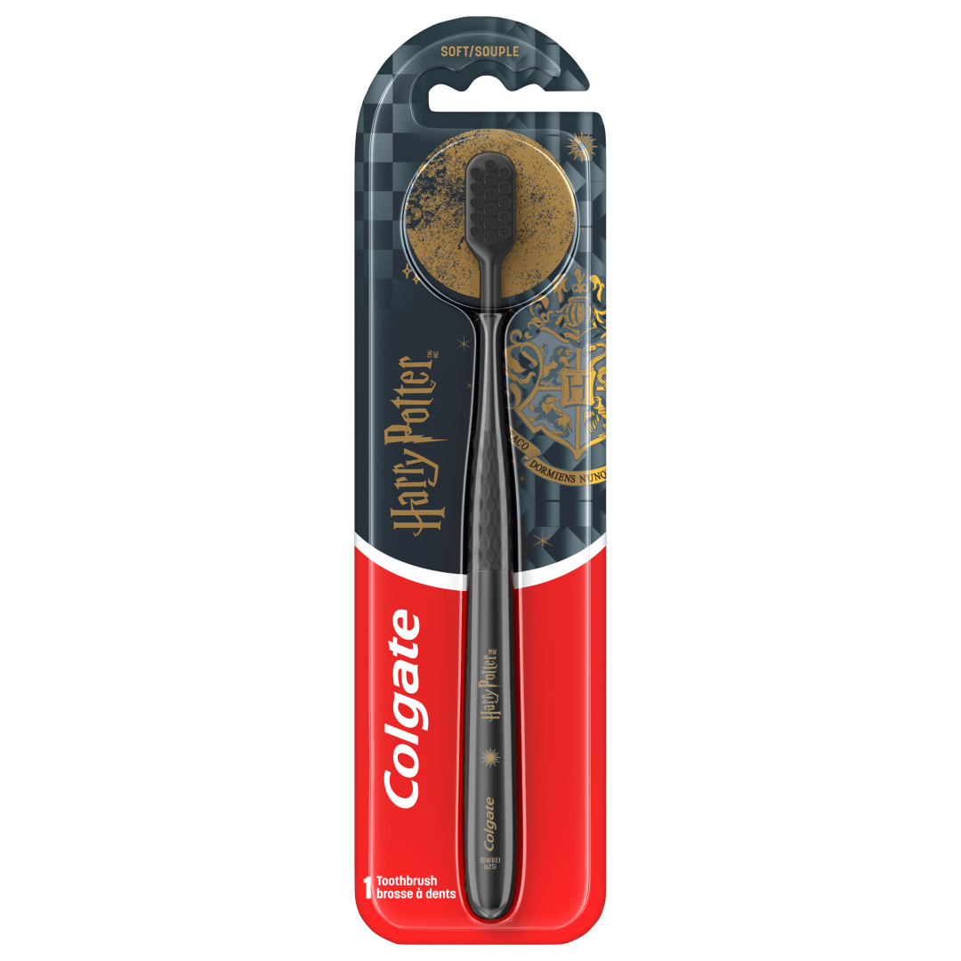 Colgate Harry Potter Soft Bristled Adult Toothbrush, Gold, 1 Count