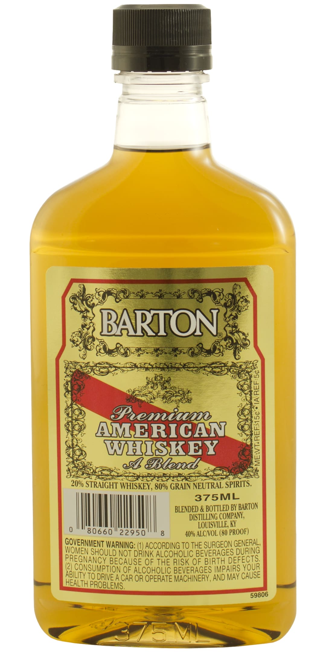 Barton Blended Whiskey 375ml 80 Proof