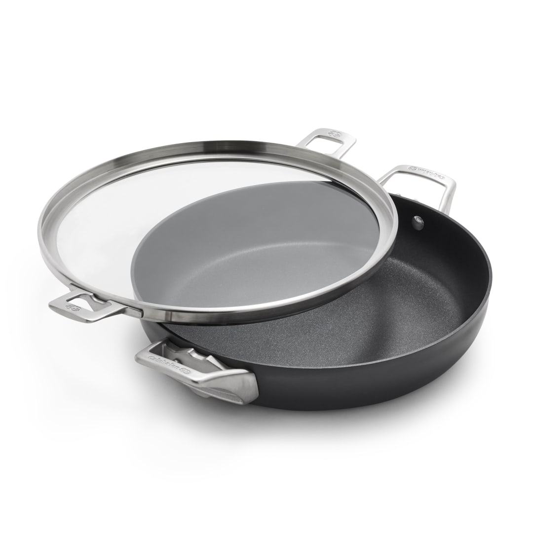 Calphalon® Premier™ Space-Saving Hard-Anodized Nonstick 12-Inch Everyday Pan with Lid