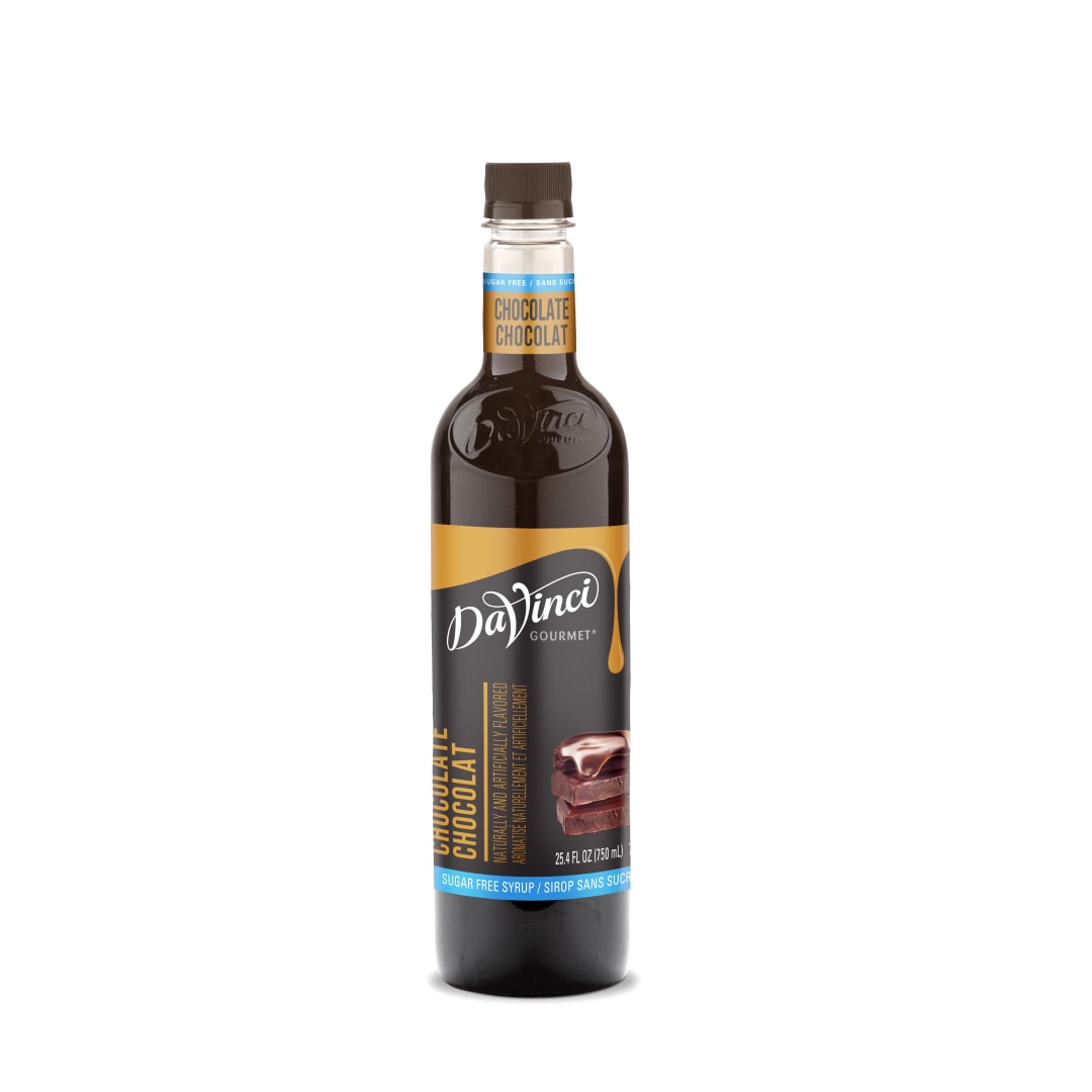 DaVinci Gourmet Sugar Free Chocolate Syrup, Plastic Bottle, 12 x 750 mL