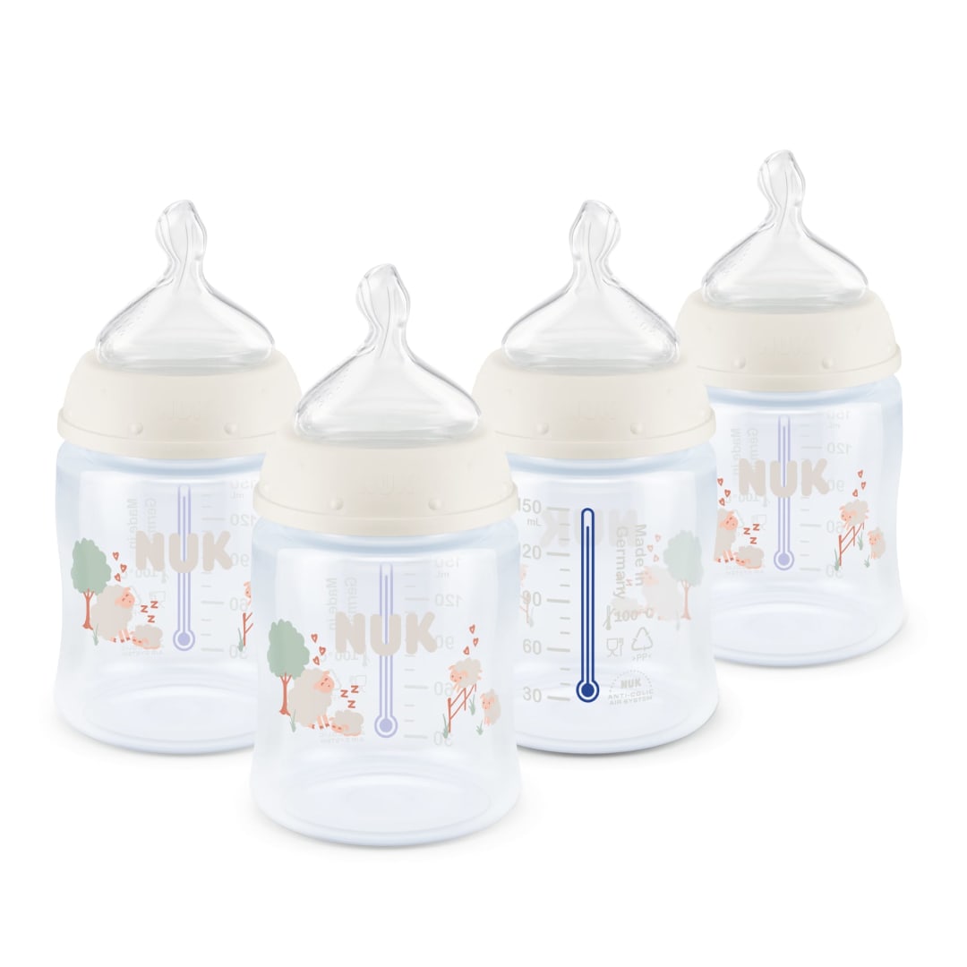 NUK® First Choice Smooth Flow Anti-Colic Baby Bottle, 5 oz, 4 Pack