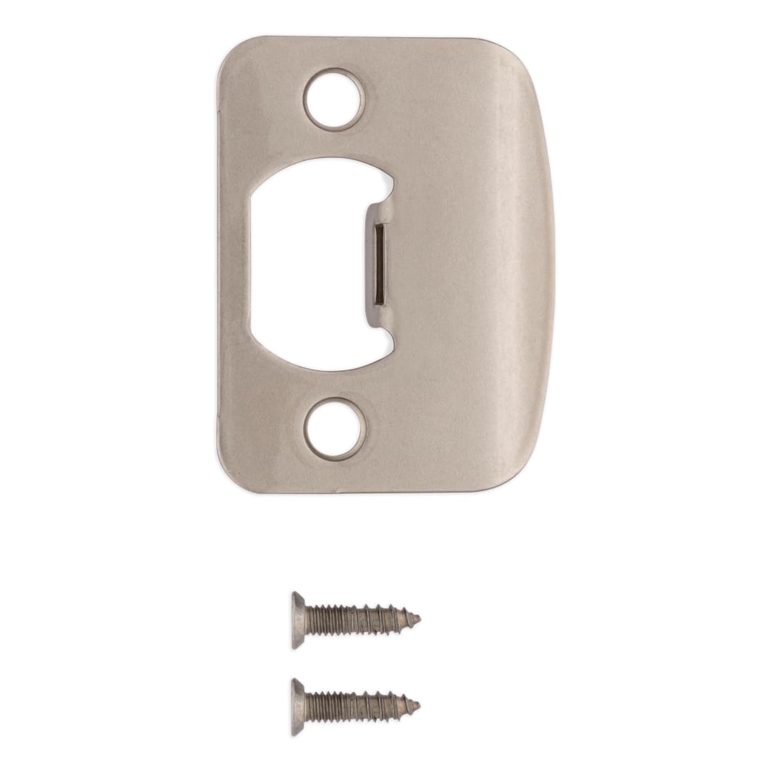 Round Corner Full Lip Strike for Knob/Lever in Satin Nickel Finish