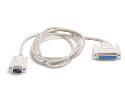 6 FT DB9 MALE TO DB25 FEMALE MODEM CABLE