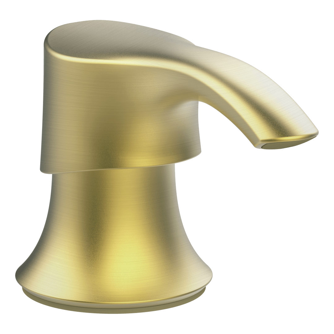 Pfister Transitional Round Soap Dispenser with SoloTilt™ in Brushed Gold