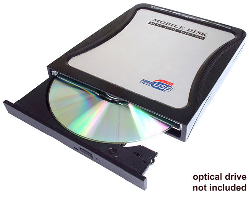 External Slim CD/DVD USB 2.0 Drive Case