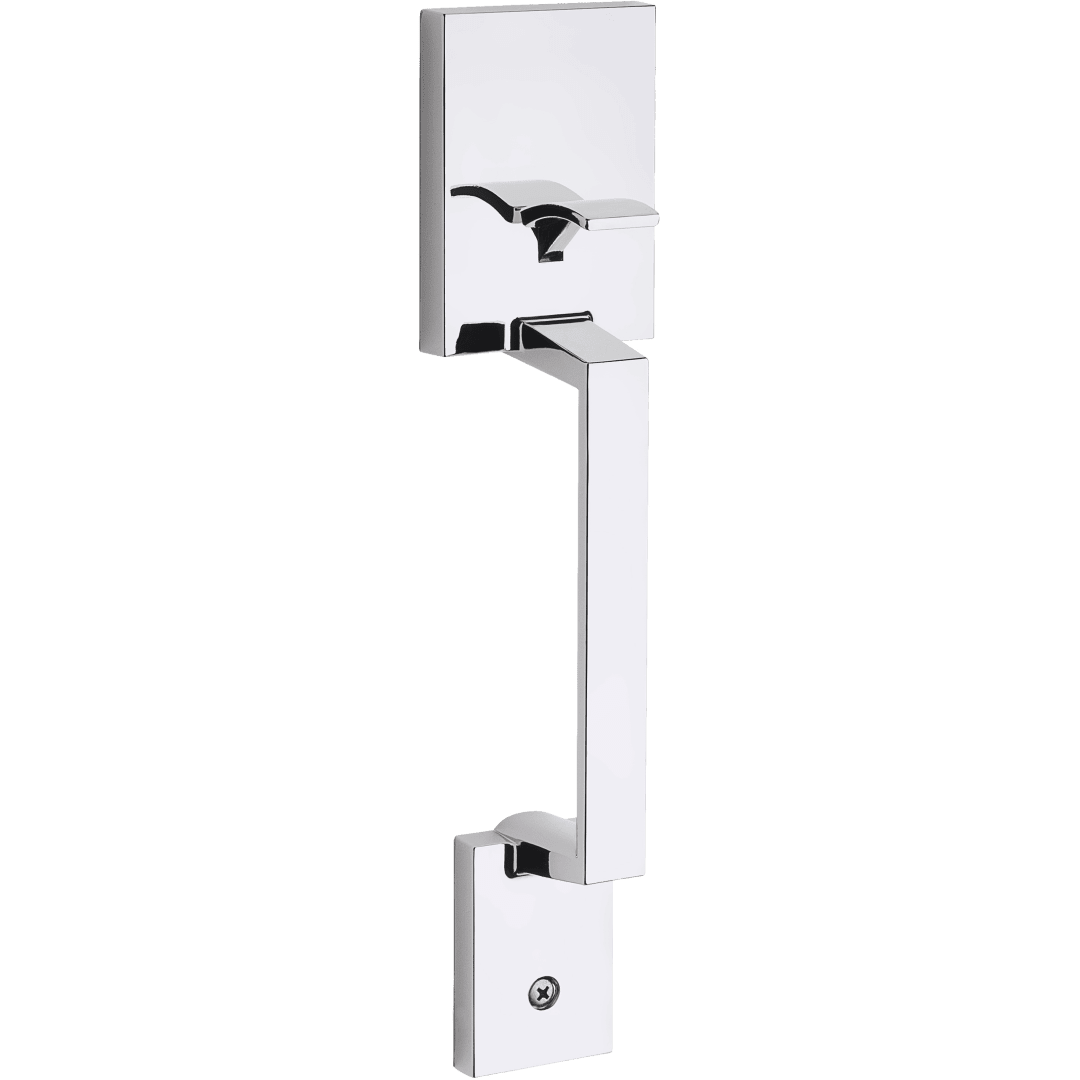 Amador Exterior Front Door Handle Grip Only in Polished Chrome